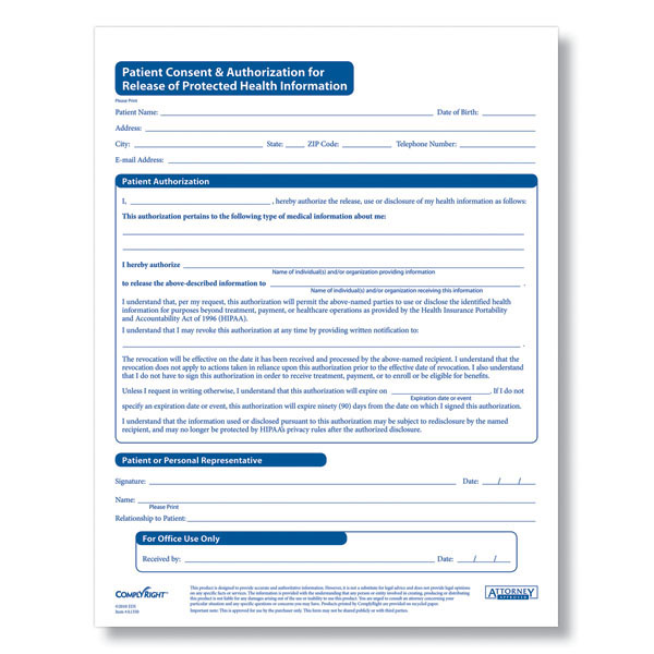 Download HIPAA Release Form