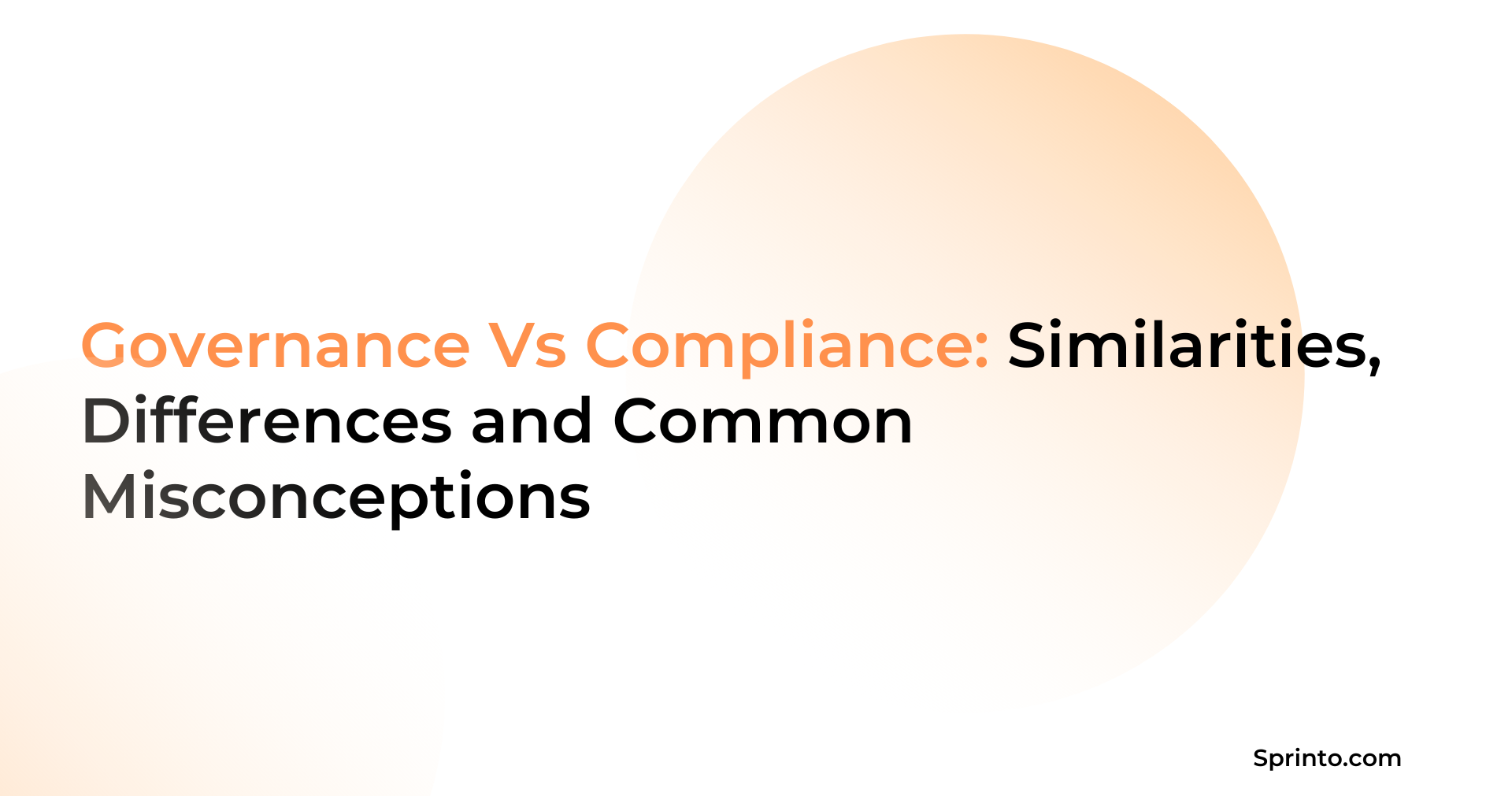 Governance Vs Compliance