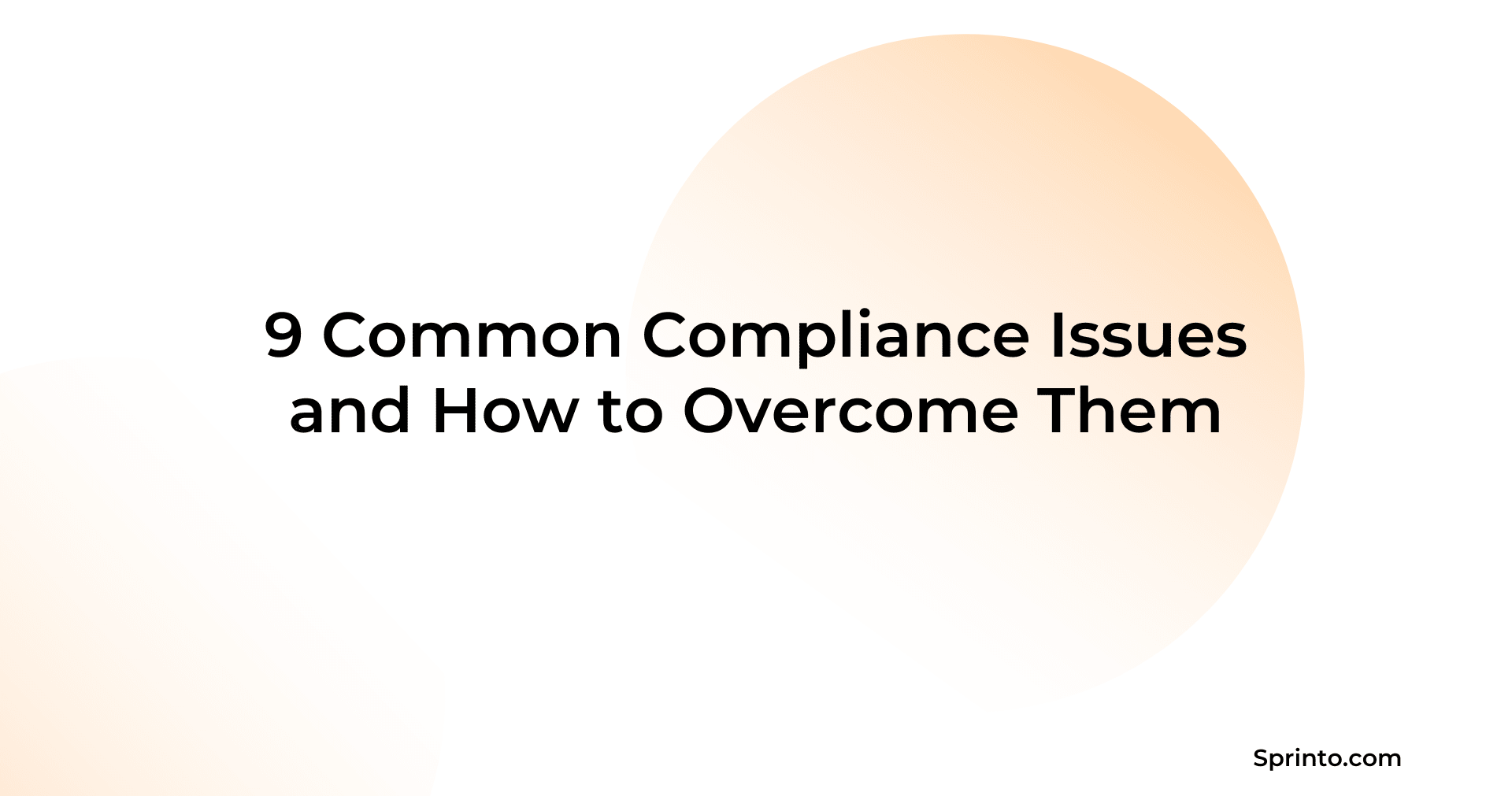 Compliance issues