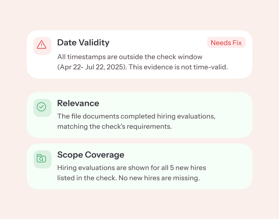 evidence that updates