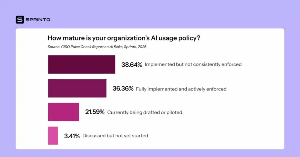 How mature is an organization's AI usage policy?