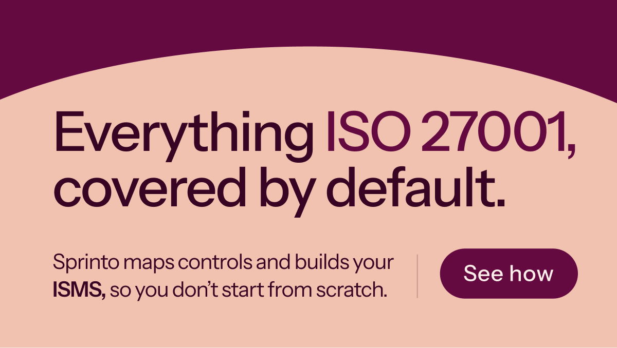 ISO 27001 popup